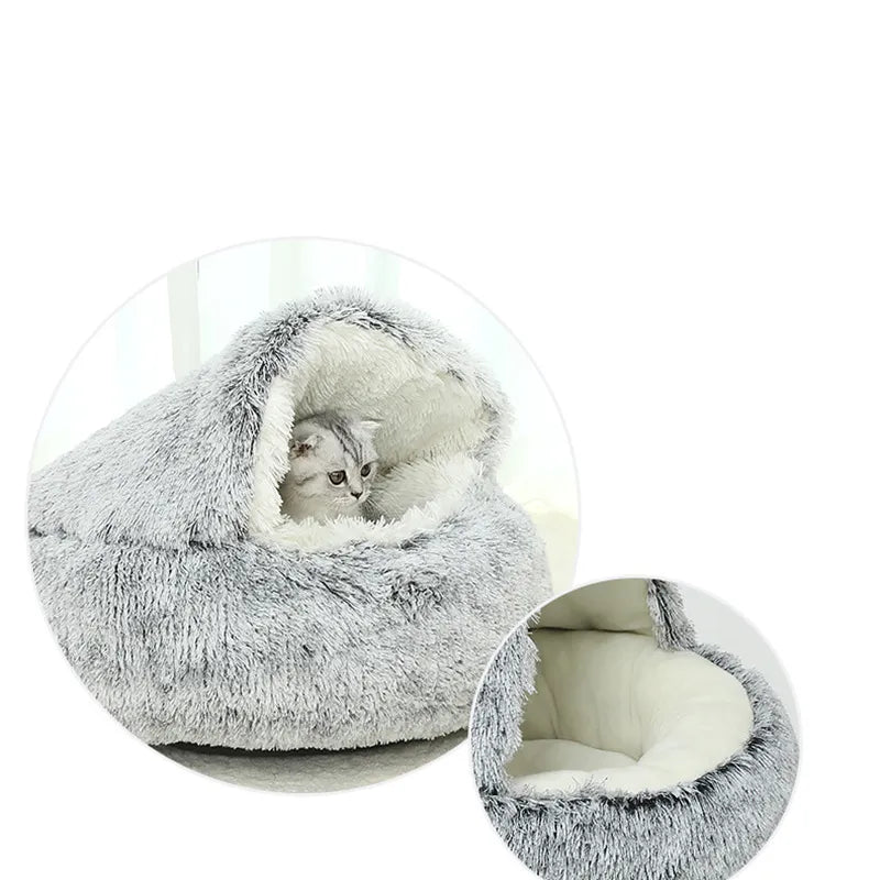 PLUSH PET CAT BED